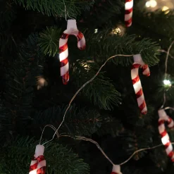 LED-keijuvalot Hannah Candy Cane punainen