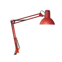 LED-klipsivalaisin MAULstudy, punainen, teräs, korkeus 44 cm, E27