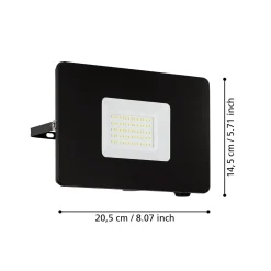 LED-kohdevalaisin ulos Faedo 3, musta, 50 W