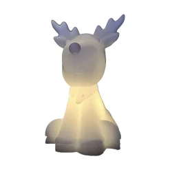 LED-koristefiguuri Naja, valkoinen, korkeus 12 cm, vaha, paristokäyttöinen