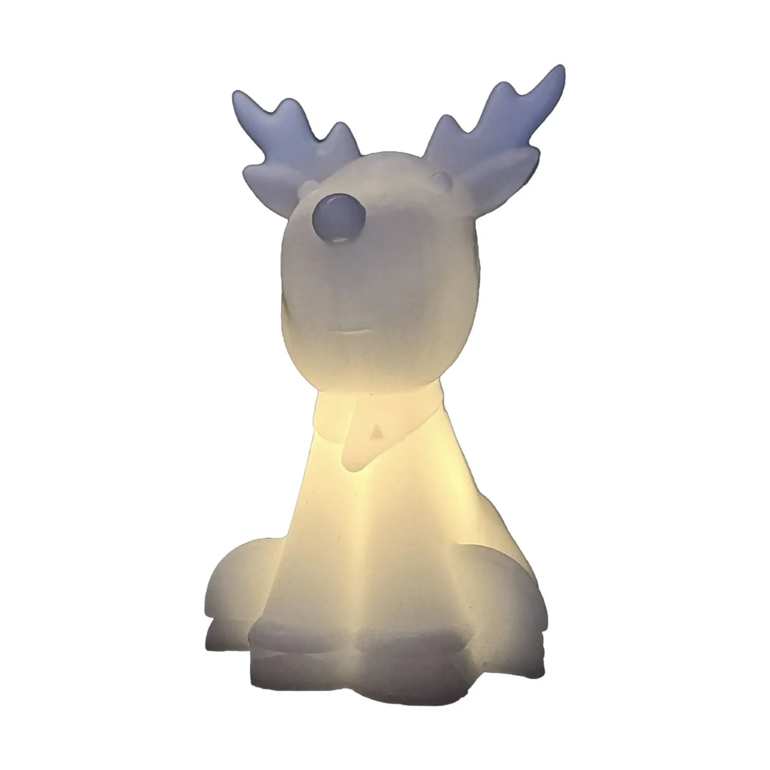 LED-koristefiguuri Naja, valkoinen, korkeus 12 cm, vaha, paristokäyttöinen