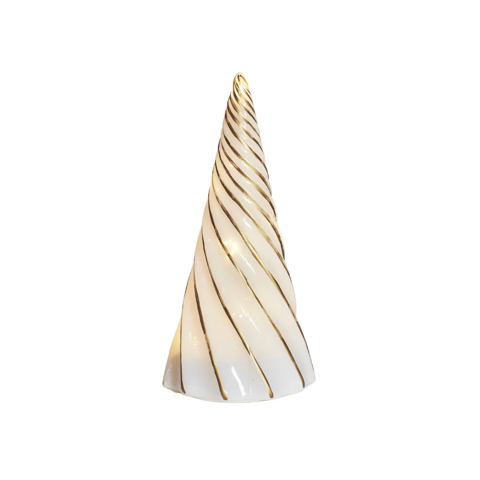 LED-koristefiguuri Vilma, valkoinen/kultainen, korkeus 19 cm, lasi, paristo