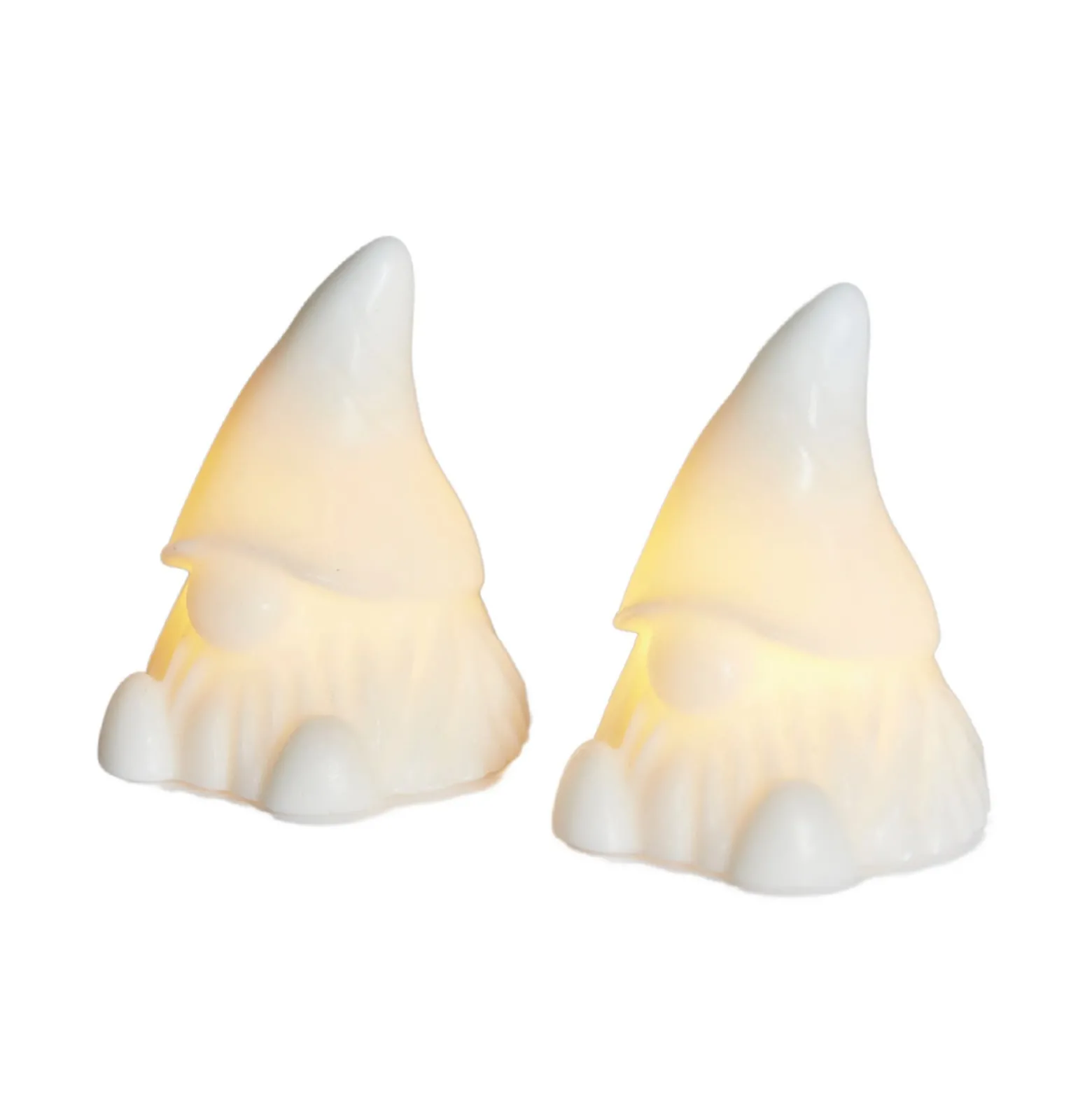 LED-koristehahmo Coco, valkoinen, korkeus 10 cm, 2 kpl:n sarja Vaha Paristo