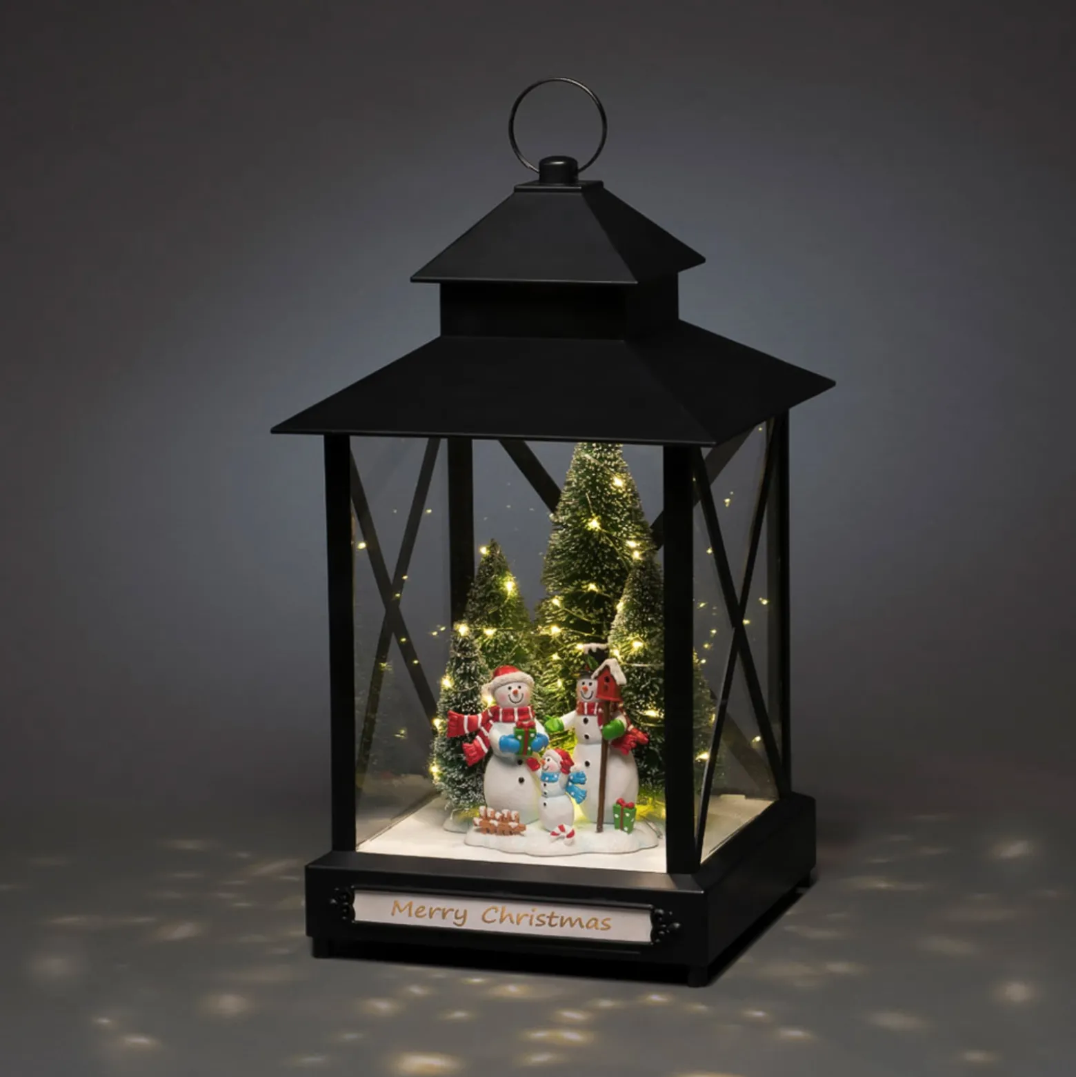 LED-koristelyhty Lumiukot, musta IP44, 42 cm