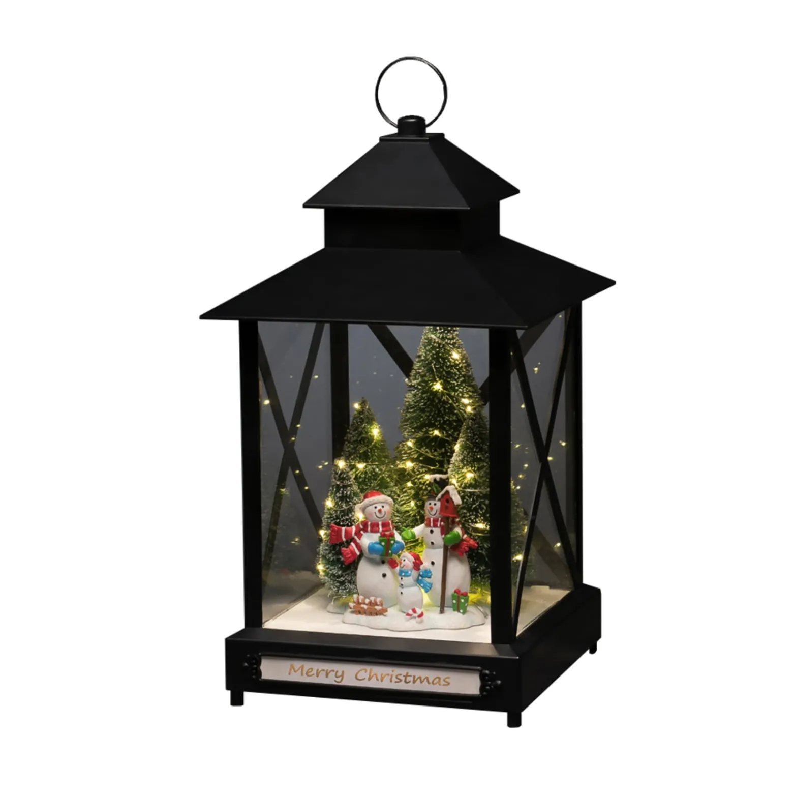 LED-koristelyhty Lumiukot, musta IP44, 42 cm