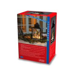 LED-koristelyhty Lumiukot, musta IP44, 42 cm