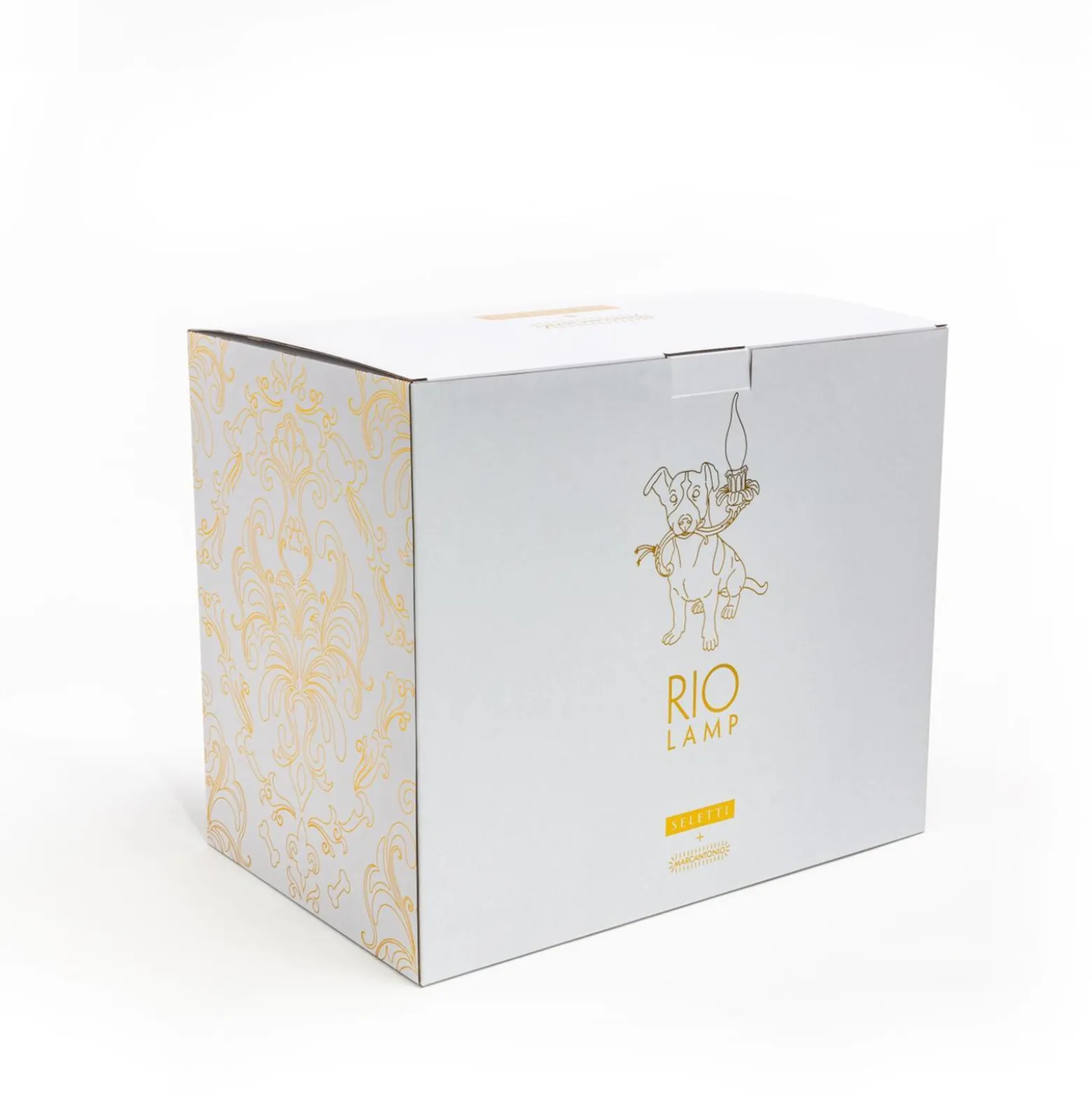 LED-koristepöytälamppu Rio, koira, valkoinen