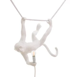 LED-koristeriippuvalo Monkey Lamp valkoin./keinuva