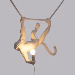 LED-koristeriippuvalo Monkey Lamp valkoin./keinuva