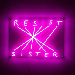 LED-koristeseinävalaisin Resist-Sister, fuksia