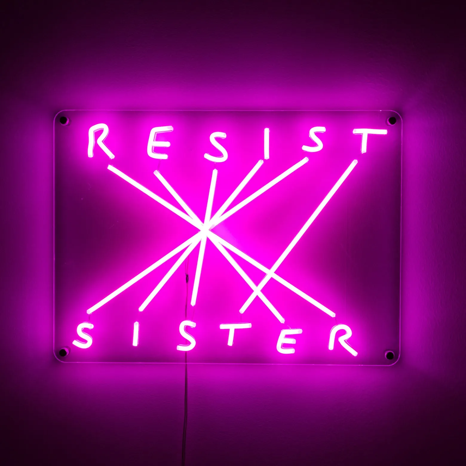 LED-koristeseinävalaisin Resist-Sister, fuksia