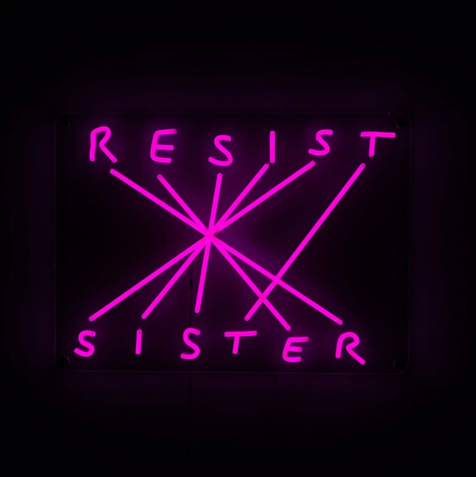 LED-koristeseinävalaisin Resist-Sister, fuksia