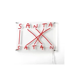 LED-koristeseinävalaisin Santa-Satan, punainen
