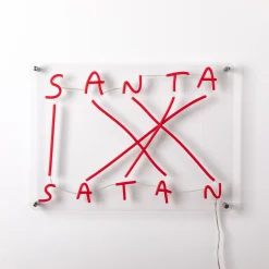 LED-koristeseinävalaisin Santa-Satan, punainen