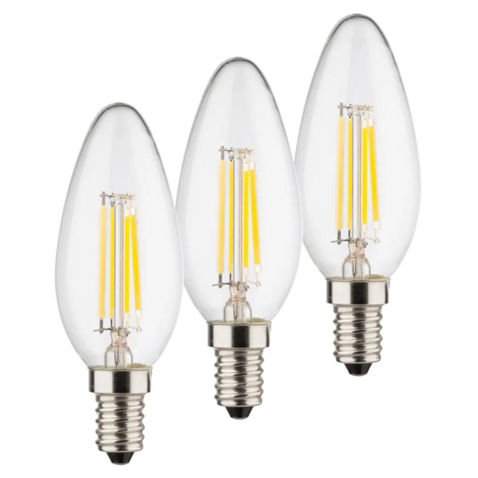 LED-kynttilälamppu E14 4W 2,700K Hehkulamppu 3 kpl sarja