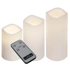 LED-kynttilät ulkokäyttöön, 3 kpl