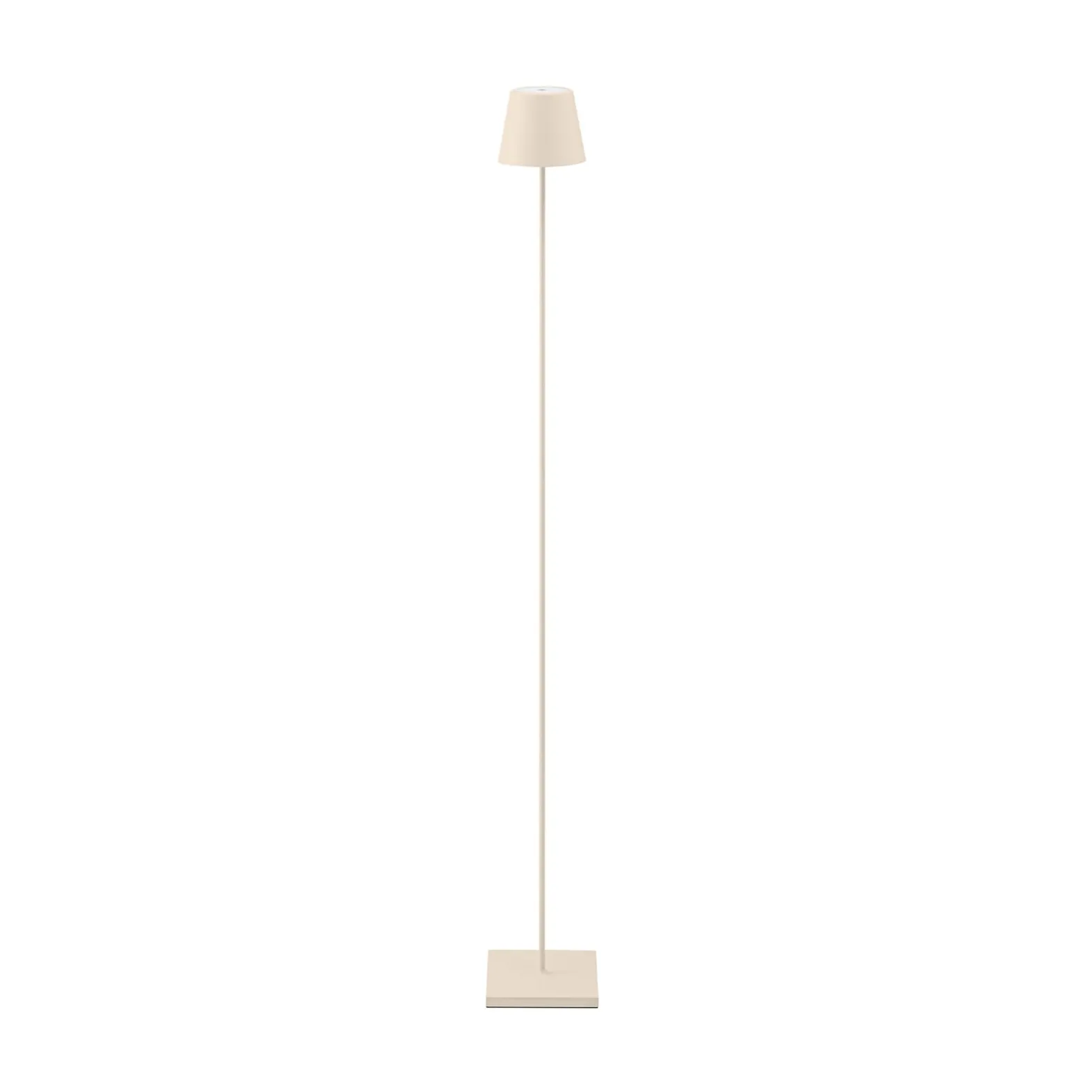 LED ladattava lattiavalaisin Nuindie IP54 120 cm pyöreä USB-C dune beige