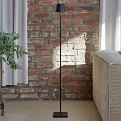 LED ladattava lattiavalaisin Nuindie IP54 120 cm pyöreä USB-C musta