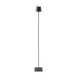 LED ladattava lattiavalaisin Nuindie IP54 120 cm pyöreä USB-C musta