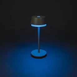 LED-ladattava pöytävalaisin Lyon, vihreä/harmaa, IP54, himmennin, CCT, RGB