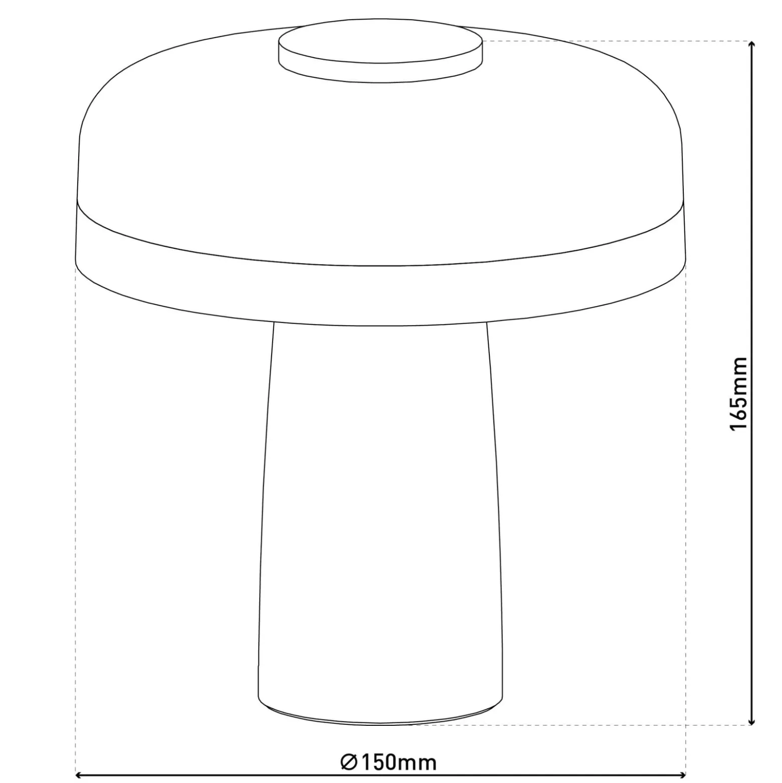 LED ladattava pöytävalaisin Pilu, beige Korkeus 16,5 cm metalli Touchdim