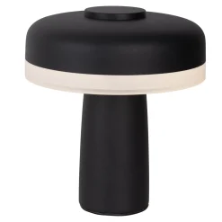 LED ladattava pöytävalaisin Pilu musta korkeus 16.5cm metalli touchdim