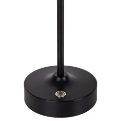 LED ladattava pöytävalaisin Pina musta 27,8 cm metalli/lasi Touch