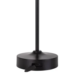 LED ladattava pöytävalaisin Pina musta 27,8 cm metalli/lasi Touch
