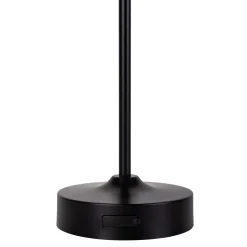 LED ladattava pöytävalaisin Pina musta 27,8 cm metalli/lasi Touch
