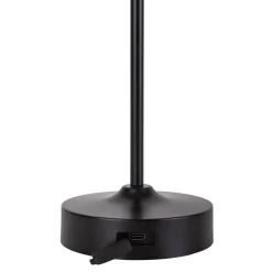 LED ladattava pöytävalaisin Pina musta 27,8 cm metalli/lasi Touch