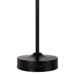 LED ladattava pöytävalaisin Pina musta 27,8 cm metalli/lasi Touch