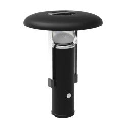 LED ladattava retkeilypöytävalaisin, musta, alumiini, PMMA, CCT