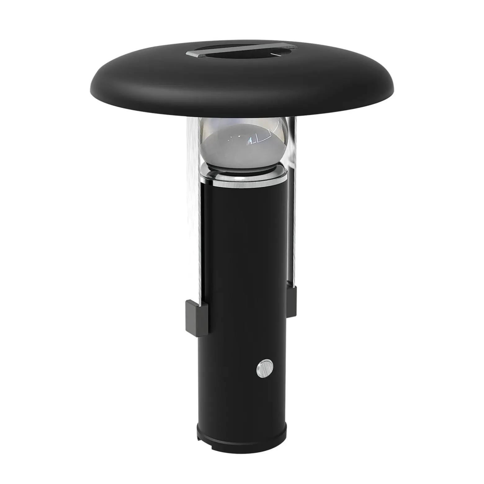 LED ladattava retkeilypöytävalaisin, musta, alumiini, PMMA, CCT