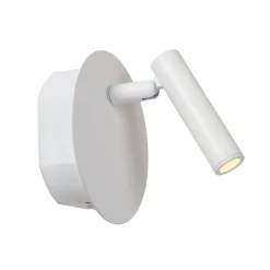 LED ladattava seinävalaisin Jolijn, valkoinen, Ø 10,2 cm, magneetti
