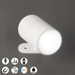 LED ladattava seinävalaisin Magnetics, valkoinen, himmennettävä, CCT, IP44