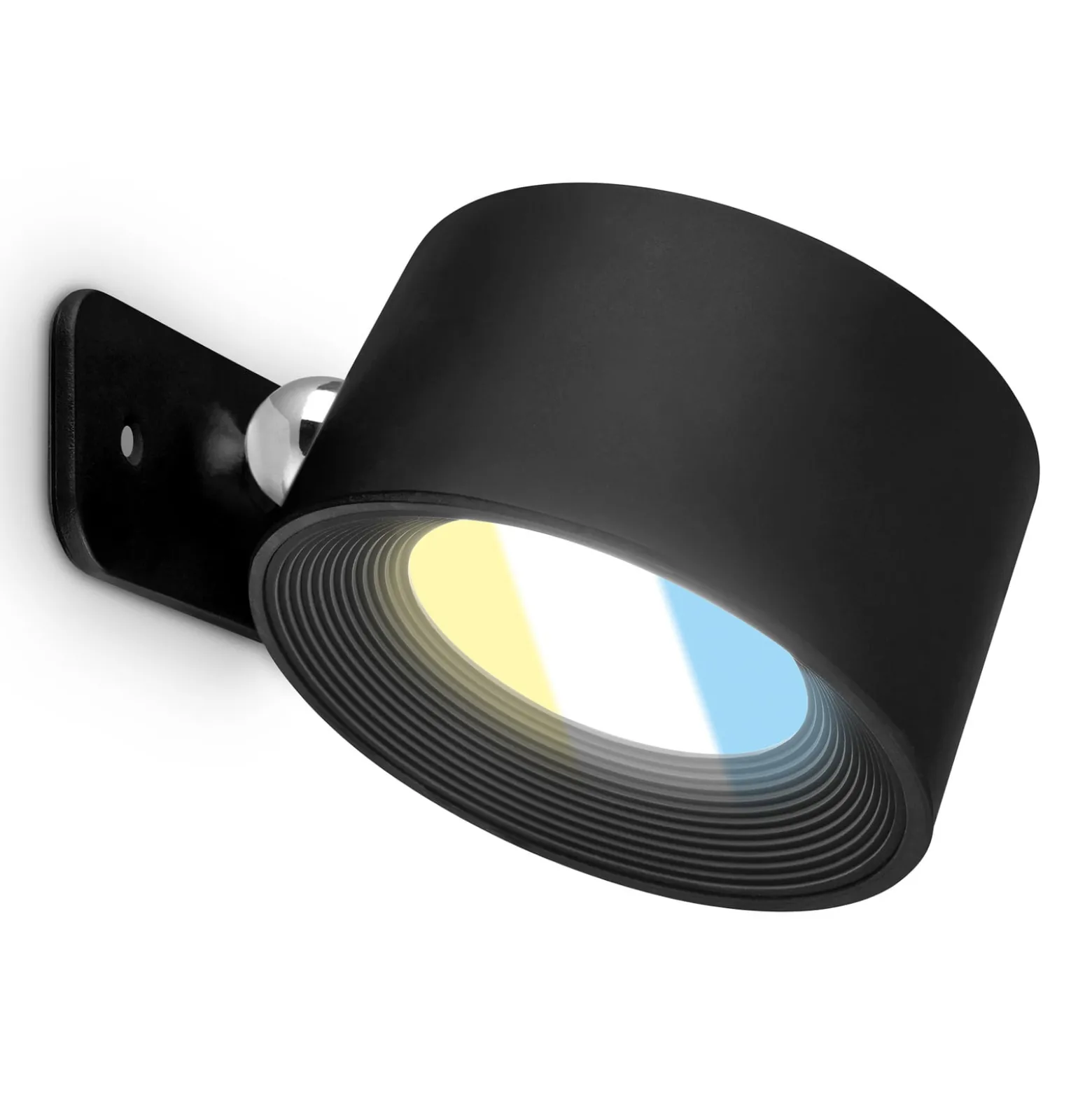 LED-ladattava seinävalaisin Tari, musta, CCT, kosketushimmennin, USB-portti