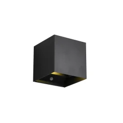 LED-ladattava ulkoseinävalaisin Talent, musta, leveys 10 cm Anturi