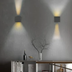 LED-ladattava ulkoseinävalaisin Talent, musta, leveys 10 cm Anturi