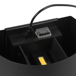 LED-ladattava ulkoseinävalaisin Talent, musta, leveys 16 cm Anturi
