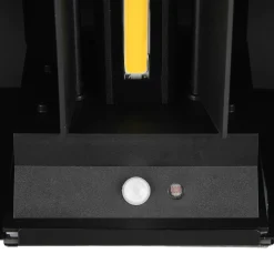 LED-ladattava ulkoseinävalaisin Talent, musta, leveys 16 cm Anturi