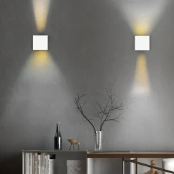 LED-ladattava ulkoseinävalaisin Talent, valkoinen, leveys 10 cm, anturi