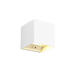 LED-ladattava ulkoseinävalaisin Talent, valkoinen, leveys 10 cm, anturi