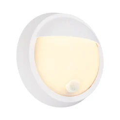 LED-ladattava ulkoseinävalaisin 3785016 valkoinen liiketunnistin Ø 17 cm