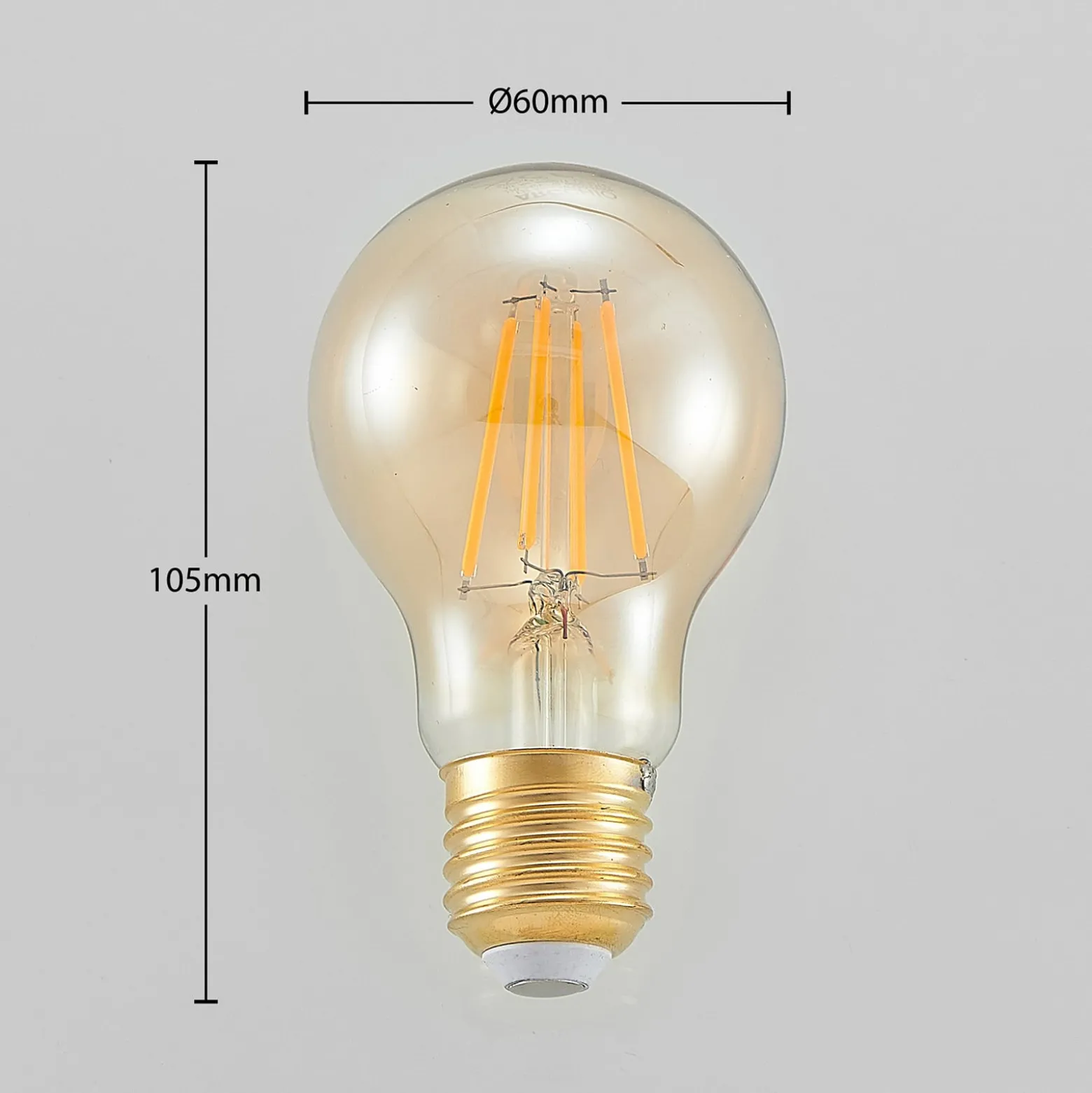 LED-lamppu E27 A60 6,5 W 2 500 K keltainen 3-portainen himmennettävä