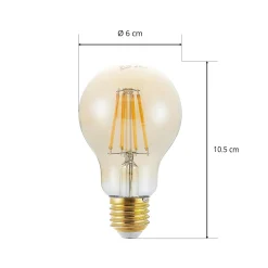 LED-lamppu E27 A60 6,5 W 2 500 K keltainen 3-portainen himmennettävä