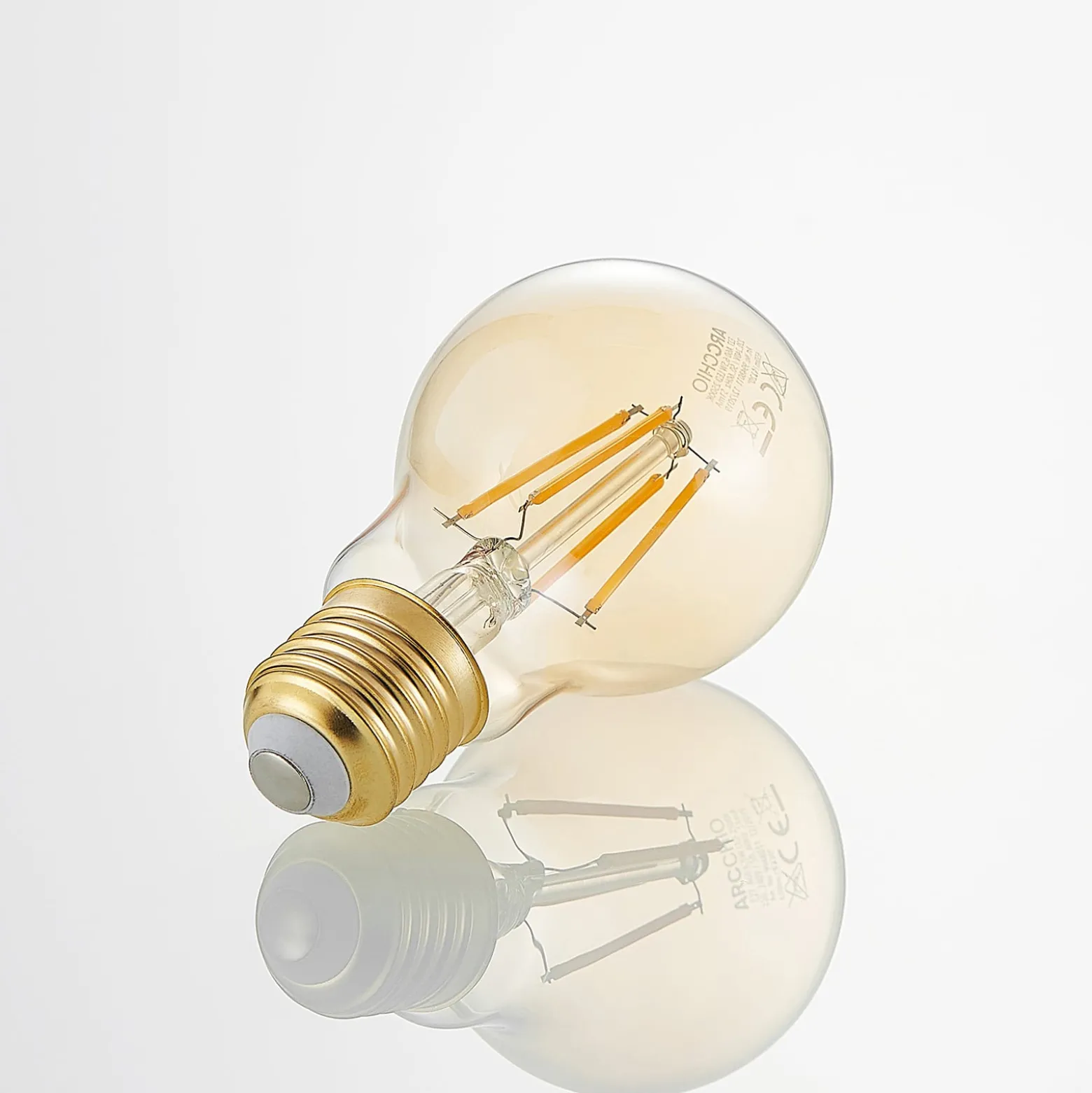 LED-lamppu E27 A60 6,5 W 2 500 K keltainen 3-portainen himmennettävä