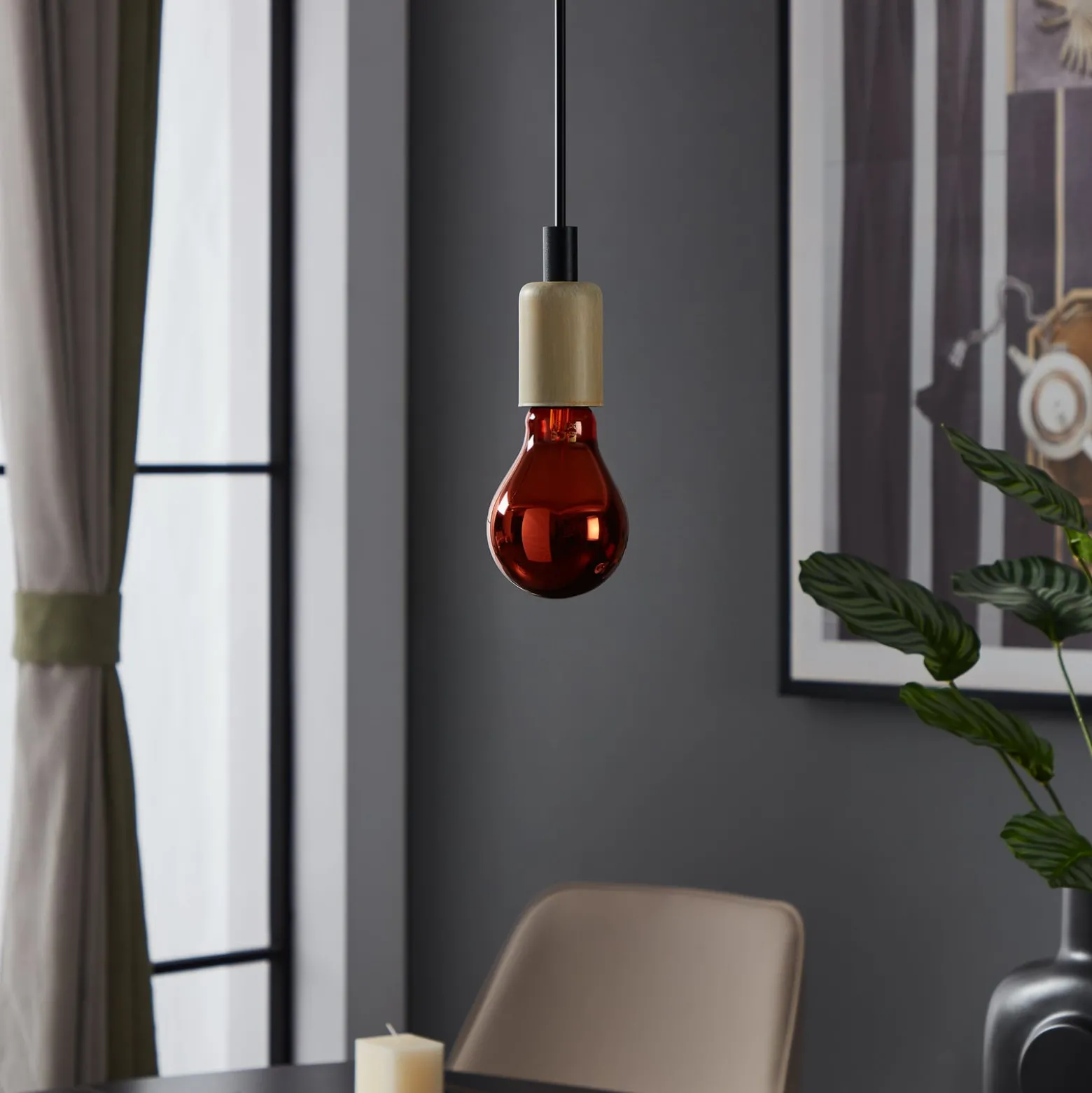 LED-lamppu E27 filament 4W 2000K kupari himmenetty