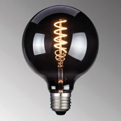 LED-lamppu, E27, G125, savunvärinen, 4 W, 1800 K, 60 lm