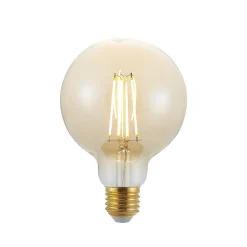 LED-lamppu E27 G95 6,5 W 2 500 K keltainen 3-portainen himmennettävä