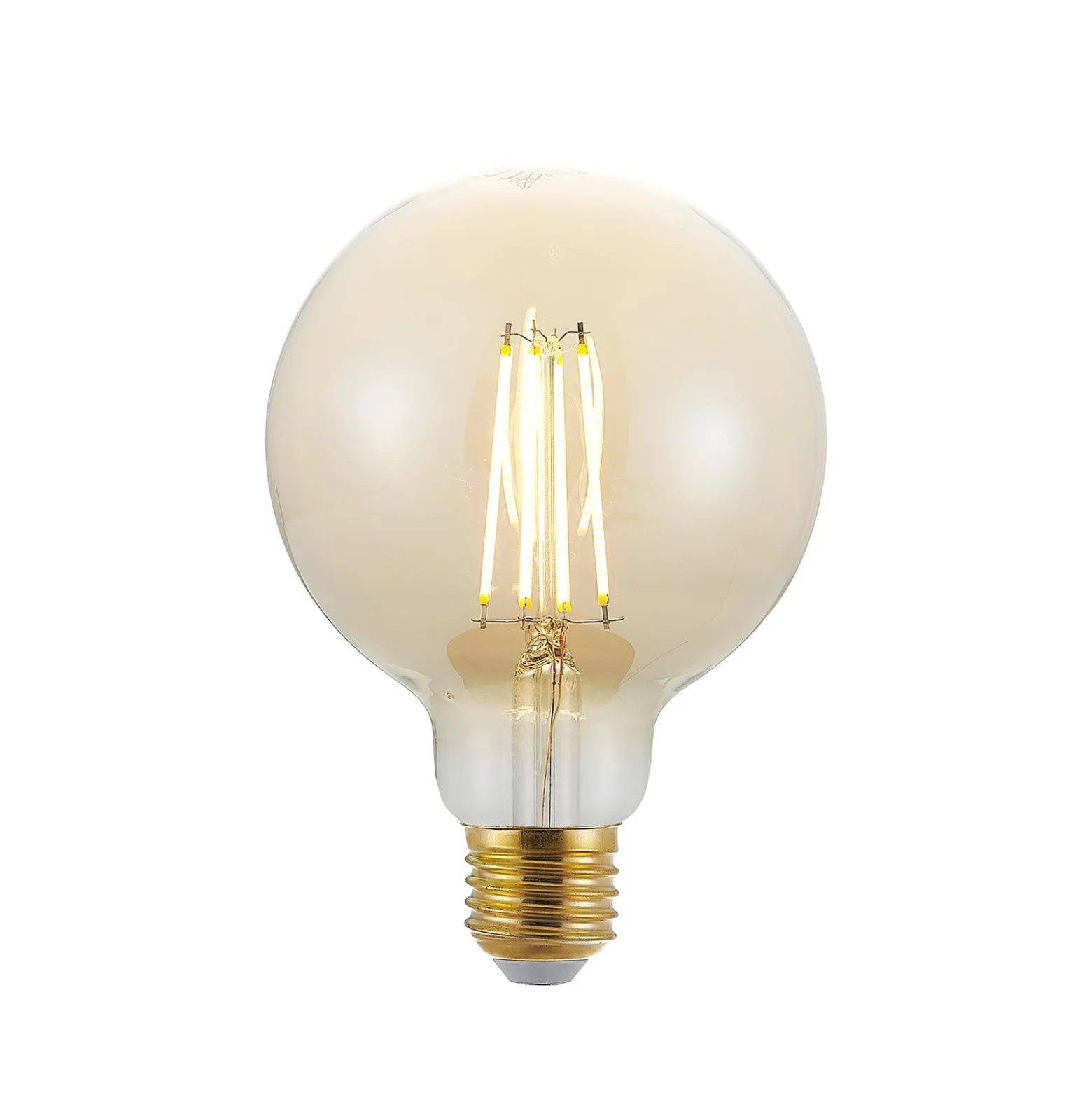 LED-lamppu E27 G95 6,5 W 2 500 K keltainen 3-portainen himmennettävä